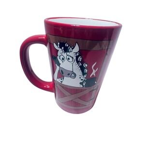 Lazy One Horse Mug I'm UNSTABLE in the Mornings Red Ceramic Coffee Cup 2009